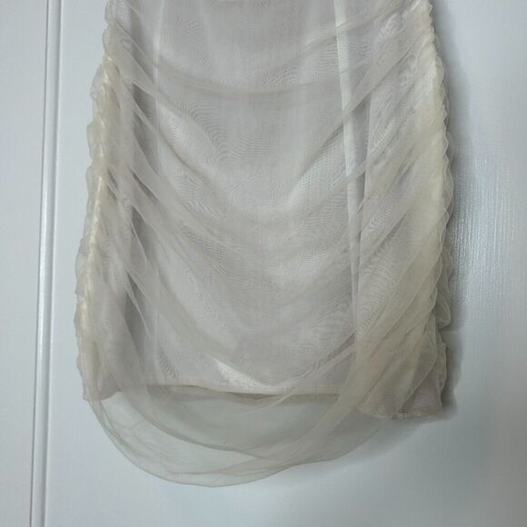 White Fox For The Night Mini Dress Size Small Bodycon White Ivory - Picture 7 of 12